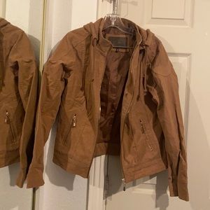 Medium Brown hooded jacket